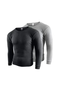 BLACK SNAKE - Thermounterhemd 2er Set cushy - Anthrazit