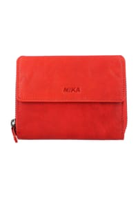 Mika - Geldbörse Leder 13 cm - rot