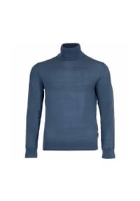 ARMANI EXCHANGE - Herren Rollkragenpullover - Feinstrick, Schurwolle, Logo, einfarbig - Blau