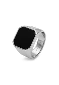 TOM TAILOR - Ring für Herren, Edelstahl, Achat - Silber