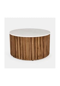 LOBERON - Couchtisch Moroq braun/weiß - braun/weiß