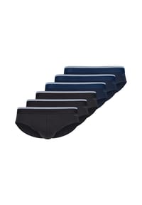 SKINY® - Slip / Unterhose 6er Pack Basic - Blau / schwarz