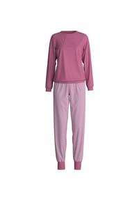 CALIDA - Damen Bündchen-Pyjama Cotton Special - red violet