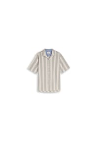 TOM TAILOR - Halbarmhemd - olive multicolor stripe