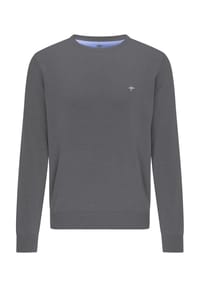 FYNCH-HATTON® - Pullover, Baumwolle, Rippbündchen, für Herren - 936  STEEL