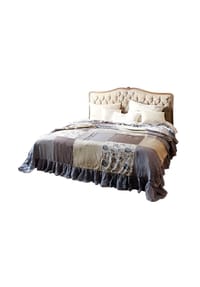 LOBERON - Bett Declaire leinen/braun - leinen/braun