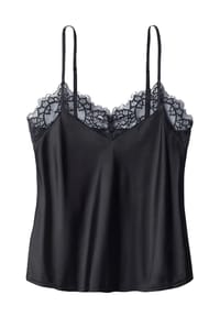 LASCANA - Alana Spitzentop, Seiden-Anteil, Spaghettiträger, für Damen - 776 PINK