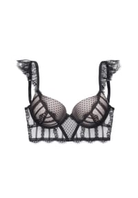 LASCANA - Push-up-BH, Spitze, für Damen - 159 BLACK-ROSE