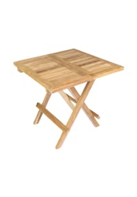 VCM. - Klapptisch | Beistelltisch klappbar | Gartentisch Teakholz | Blumentisch | Balkontisch | Maße 50 x 50 cm - Braun
