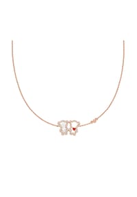 EMPORIO ARMANI SENTIMENTAL - Emporio Armani Damen-Halskette aus roségoldfarbenem Messing mit ID-Plakette, EGS3351221 - Roségold