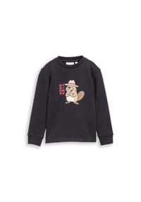 TOM TAILOR - Sweatshirt, Rippbündchen, für Kinder - 29476 COAL GREY