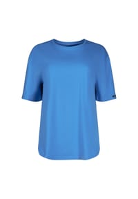 SKINY® - T-Shirt Pyjamaoberteil mit kurzen Ärmeln, Rundhalsausschnitt und abgerundetem Saum - blau