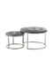 Kayoom Hocker Becky 825 2er-Set - grau - silber – Eiche retro Bild 13