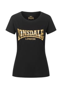 LONSDALE™ - Frauen T-Shirt CARTMEL - Aubergine/White