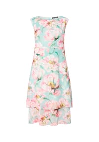 BETTY BARCLAY - Chiffonkleid mit Bindegürtel - Mint/Rosé