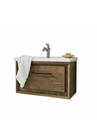 LOBERON - Waschtisch Greenhaven weiß/braun - weiß/braun