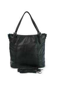 HARPA - Schultertasche LUGANA mit stylischen Ziernähten - autumn cognac