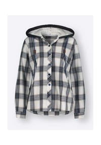 Witt - Flanell-Bluse - weiß-dunkelblau-kariert