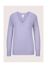 MADELEINE - Kaschmirpullover mit V-Ausschnitt - dunkeltaupe / melange