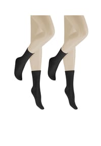 Hudson - Only Socken, 2er-Pack, Schurwolle-Anteil, für Damen - 0005 BLACK
