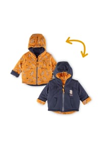sigikid® - Wendejacke wattiert Magic Owl , für Babys - Dunkelblau/Ockerorange