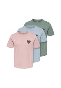 KIDSONLY - T-Shirt REXI HEART Kurzarmshirt  3er Pack - blau