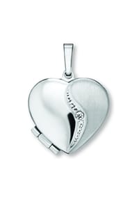 ONE ELEMENT Heartful Moments - Zirkonia Medaillon Herz Medaillon aus 925 Silber - silber