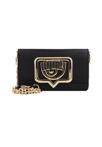 CHIARA FERRAGNI Eyelike buckle - Eyelike buckle Clutch Geldbörse 19.5 cm - black