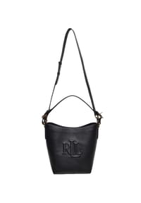 LAUREN RALPH LAUREN BOMBE LOGO - Schultertasche, Leder, für Damen - BLACK