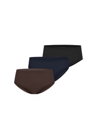 SCHIESSER - Panty Invisible Cotton - deepbrown,schwarz,nightblue