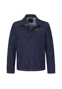 redpoint - leichte Denim Hemdjacke mit Eco Cotton Jay - dark blue