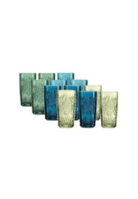 Ritzenhoff & Breker Longdrinkgläser Bari 360 ml 12er Set blau-grün - BARI - blau-grün