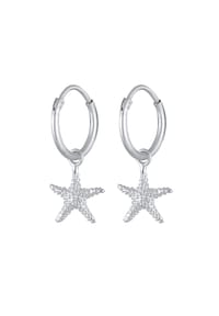 elli. - Ohrringe Creolen Seestern Meer Maritim 925 Sterling Silber - Gold