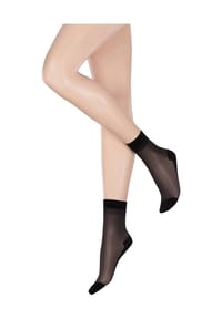 KUNERT - Cotton Sole Feinstrumpfsocken, 20 Den, uni, für Damen - 0420 GRAPHIT
