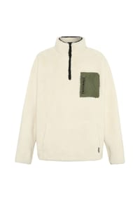CHIEMSEE - Fleece-Oberteil mit Brusttasche und Kängurutasche - 12-0105 Bone White