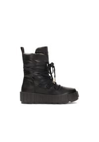 kazar - Schwarze Damen-Schneestiefel mit dicker Sohle - Schwarz