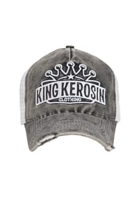 KING KEROSIN - Trucker Cap im Vintage Look - grau