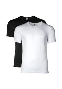 MOSCHINO® - Herren T-Shirt 2er Pack - Crew Neck, Rundhals, Stretch Cotton, uni - Grau