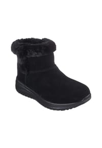 SKECHERS® - Winterstiefeletten, Leder, gefüttert, für Damen - BBK BLACK SUEDE