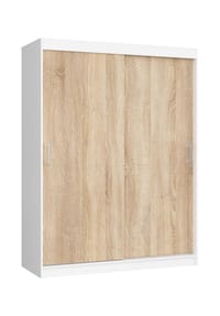 Akord - Schwebetürenschrank S150 mono mit 2 Türen und 6 Einlegeböden - erle
