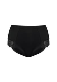 nur die - Shapingslip Smooth Midwaist Lace Slip Shapewear - SCHWARZ
