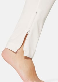 MADELEINE - Leggings mit Saumzippern - creme