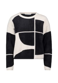BETTY & CO - Strickpullover mit Jacquard - Schwarz/Weiß