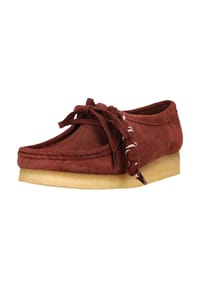 CLARKS® - Schnürschuhe Wallabee. Deep Red Sde mit ikonischer Sohle - 5294 Deep Red Sde