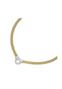 SMART JEWEL® - Collier elegant mit Zirkonia, Silber 925 - silber/gold