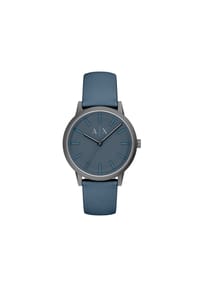 ARMANI EXCHANGE N/A - Armani Exchange Herrenuhr mit 3-Zeiger-Werk und blauem Lederband, AX2767 - Anthrazit