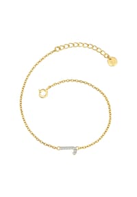 GLANZSTÜCKE MÜNCHEN - Damen Armband aus 925/- Sterling Silber in Gelbgold mit Zirkonia - gelbgold