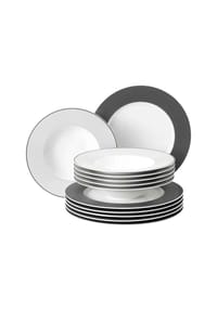 Seltmann Weiden Tafel-Service "No Limits", 12-teilig - NO LIMITS - anthrazit