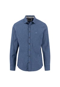 FYNCH-HATTON® - Flanellhemd, Casual Fit, Langarm, Kent, für Herren - 661 INK BLUE
