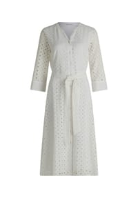 BETTY & CO - Hemdblusenkleid mit Bindegürtel - Weiß